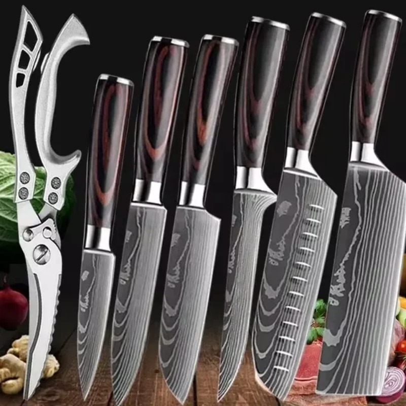 Drawknife Blade - Японский кухонный нож шеф-повара 7CR17, высокоуглеродистая